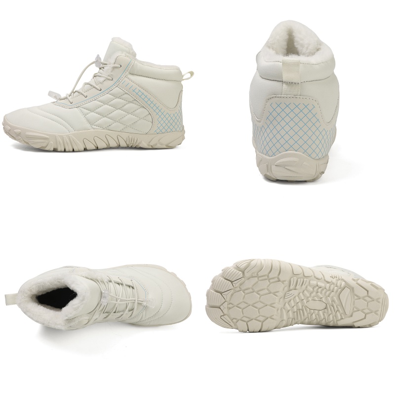 Herre- og dame vinterstøvler med barfodet greb, slip-on varme zero-snestøvler, brede ankelstøvler med tå, minimalistiske vandtætte