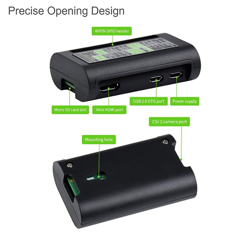 Rasberry Pi Nul 2 W Abs Case Plastic Bescherming Shell Behuizing Met Omgekeerd Gpio Slot Geschikt Voor Raspberry Pi Nul W/Wh