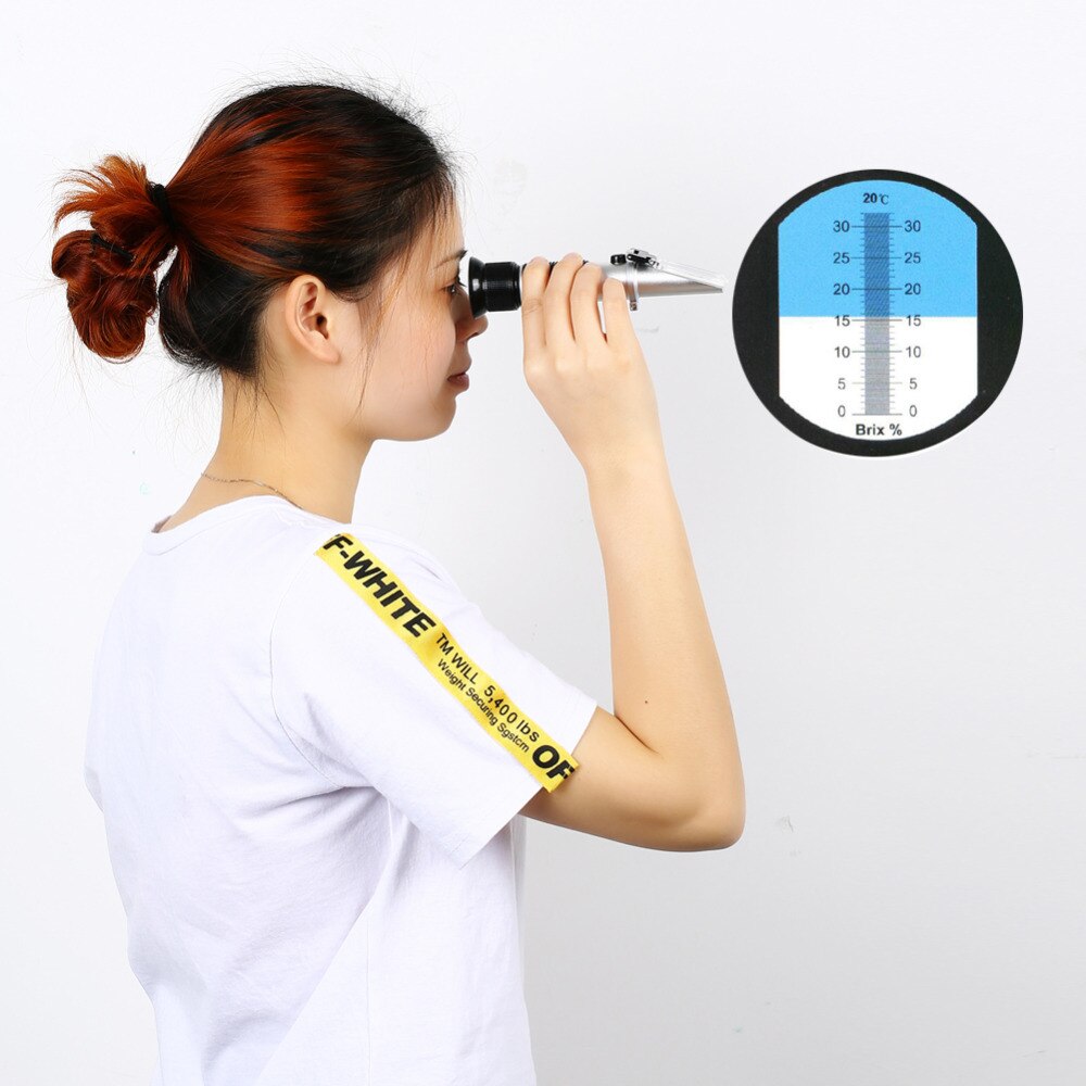 Hand Held Brix Refractometer For Brix Sugar Beer 0-32% Brix Refractometer ATC Refractometer