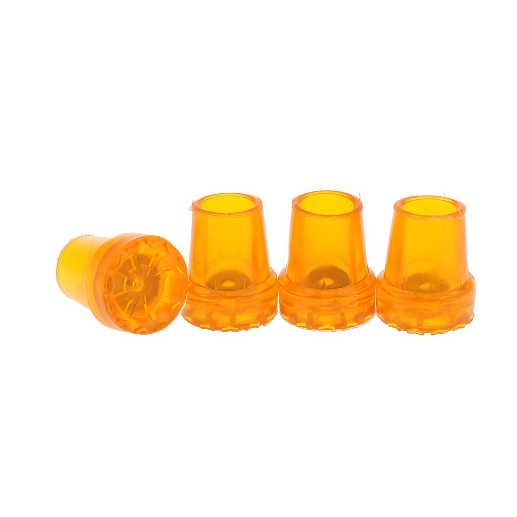 Almohadilla para muletas de caña de goma, virola de alta resistencia, fondo de 22mm, amortiguador estable antideslizante, puntas para bastón de apoyo, 4 uds.