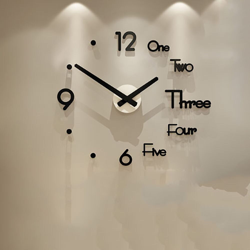 Modern Home 3D DIY Wall Clock Craft Special Room Living Room Decor Unique Home Decor Mural Decals