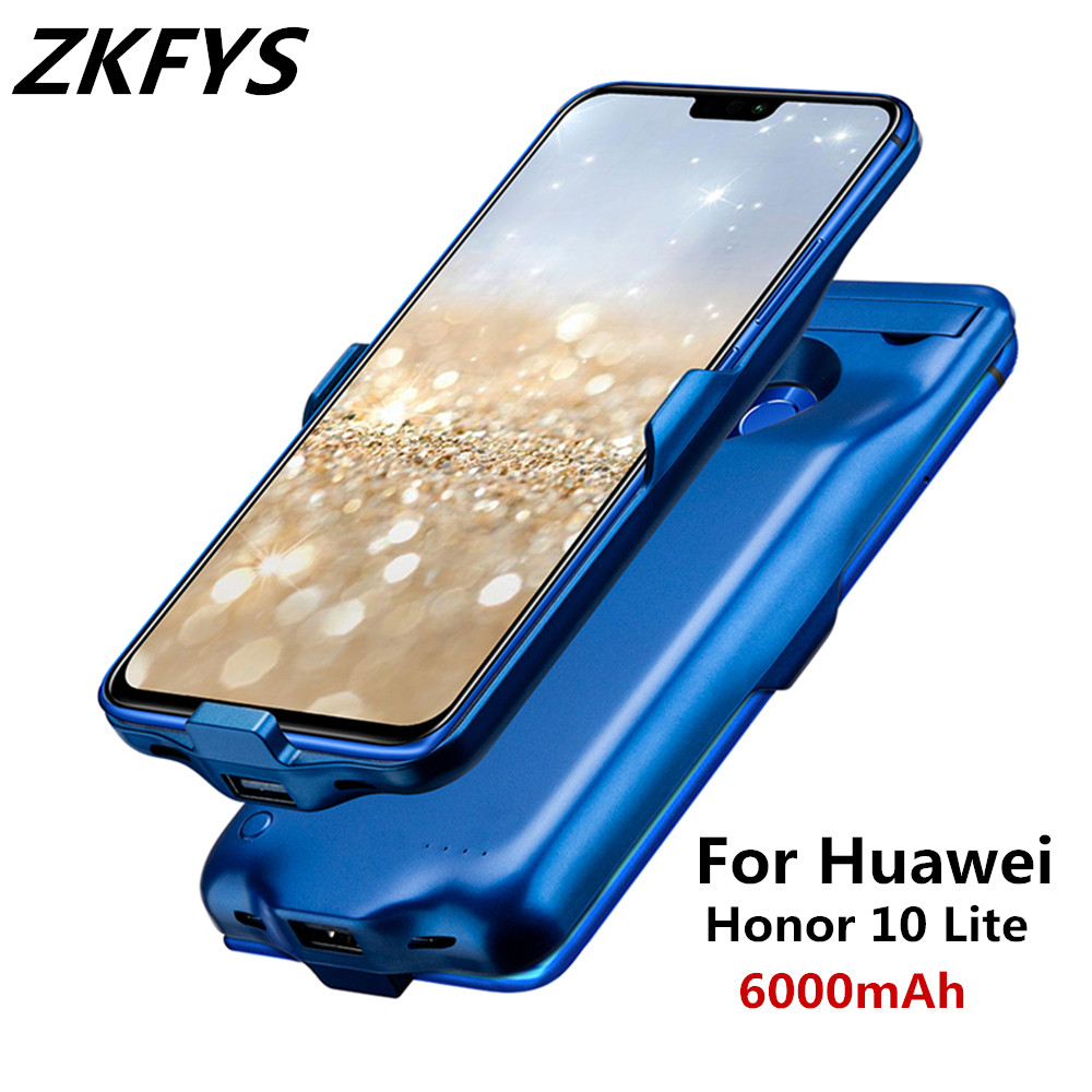 ZKFYS-fundas delgadas para cargador de batería, para Huawei Honor 10 Lite, funda de batería, batería portátil de 6000mAh, funda de carga