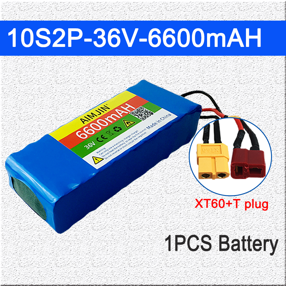 10S2P 36V 18650 6.6Ah Lithium Battery Pack Built-in BMS,For Electric 36V Scooter Bicycle: Orange