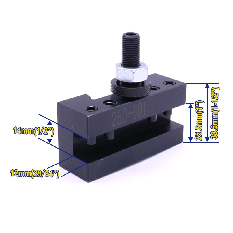thumbnail image 2 of Quick Change Lathe Tool Post Holder - Fits 250-001 / 250-101 / 250-102 / 201 Models 2 of 6