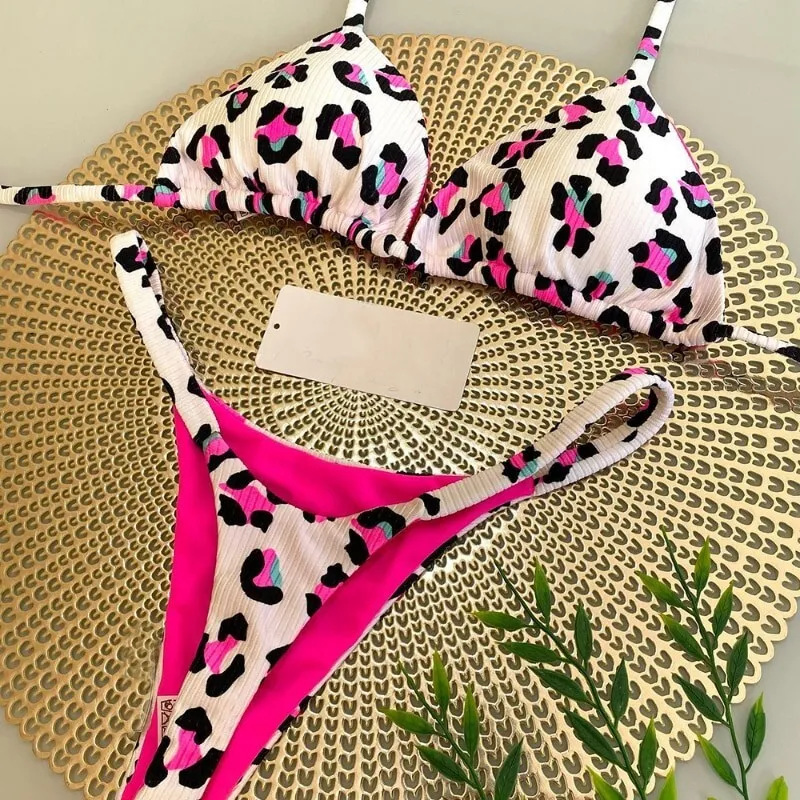 Sexy femmes Bikini plage maillot de bain deux pièces ensemble: L / Champagne