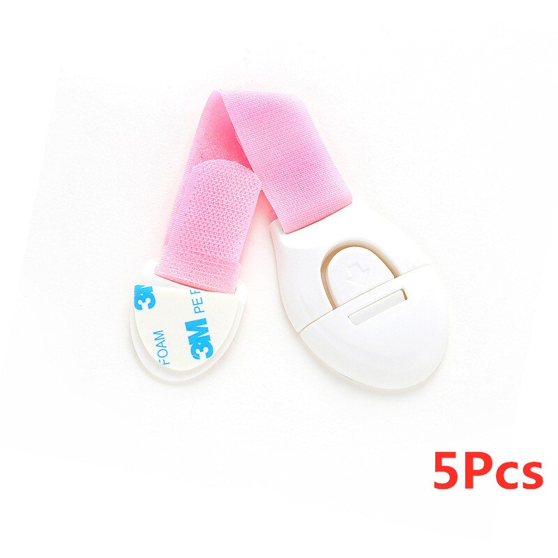 5Pcs/Lot Child Lock Protection Of Children Locking Doors For Children's Safety Kids Drawer Door Toilet Cabinet Cupboard Safety: Pink