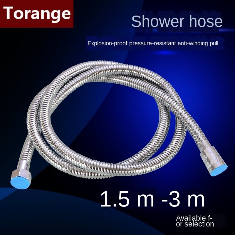 3 meter Doucheslang Extra Lange Rvs Sanitair Slangen OD 14xID 6mm Handdouche Slang Met Messing inzetstuk En Moer (Color : 2meters, Size : OD 14xID 6mm