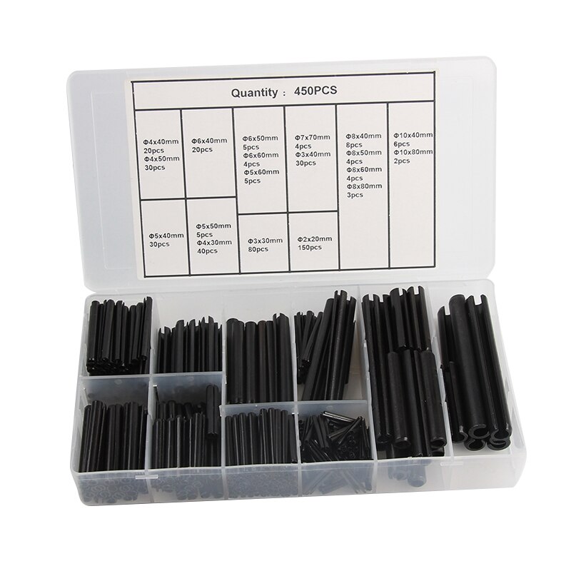 Roll Pin ortment juego de 450 piezas-Kit de Pinning, pines para proyectos de máquinas pequeñas