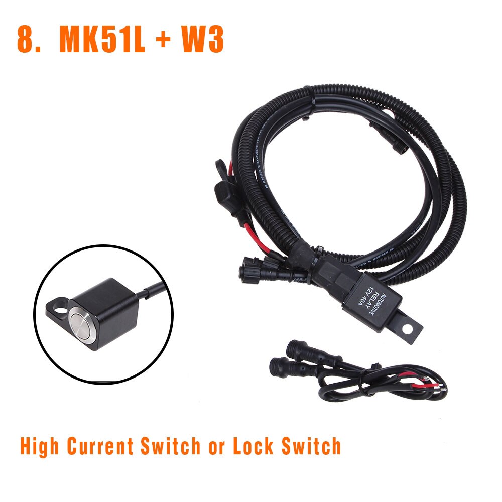 1set Bosmaa 40A Relay switch control line group for automotive car worklight spotlight motorcycle headlight: Mirror Switch-2