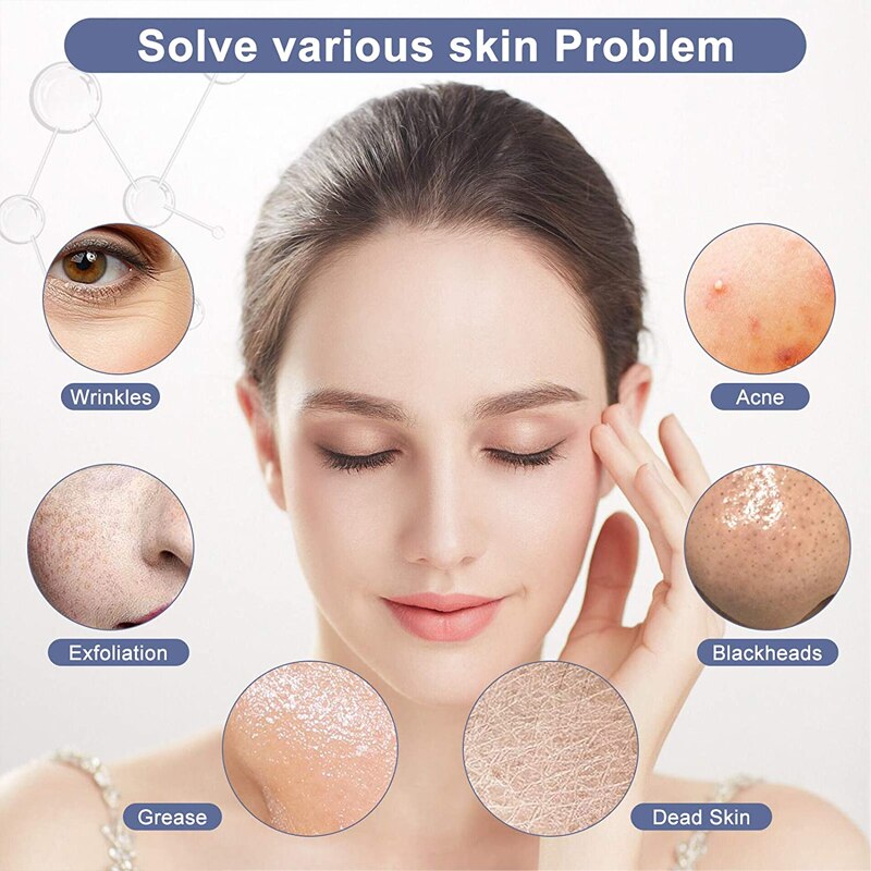 RUBYONLY Ultrasonic Skin Scrubber LED Screen Blackhead Remover Facial Scrubber Shovel Clean Cavitation Peeling Facial Lifting