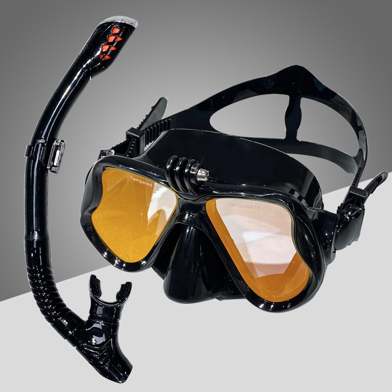 Drijvende Duiken Lung Duiken Pakket Masker Siliconen Rok Drie-Lens Volwassen Panoramisch Vol Droge Duikbril Drijvende Duiken Lung di