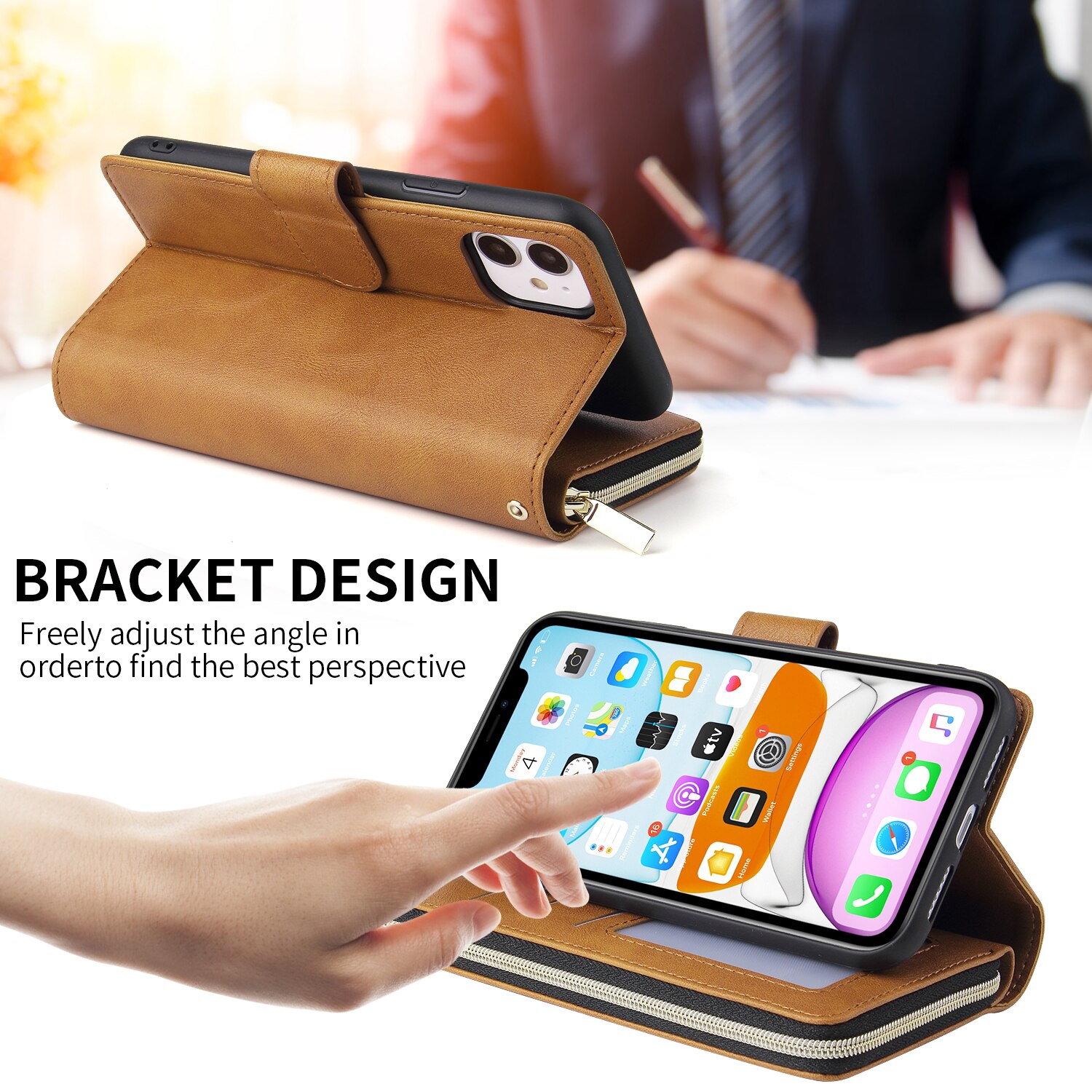 Zipper Case Luxury Leather Flip Wallet Cover For LG Velvet LM-G900N LM-G900EM LMG910EMW Case Phone Card Slot Phone Cover Bag