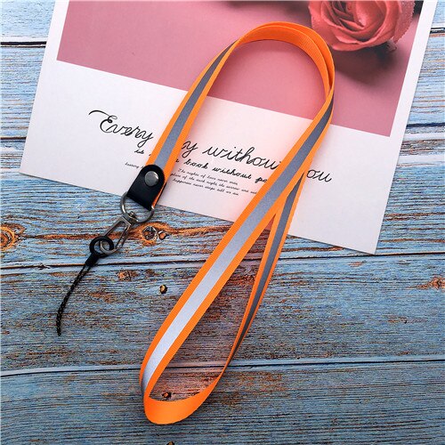 Hanging Neck Rope Lanyard For iPhone Mobile Phone Mp3 4 Straps Camera USB Holder ID Pass Card Name Badge Holder Keys Neck Strap: orange