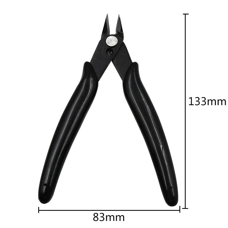 1Pc Elektronische Diagonale Tang Wire Cable Cutters-Slip Side Cutters Knipt Flush Nipper Mini Diagonale Tang Handgereedschap: black