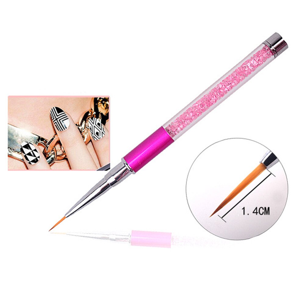 1 pièces strass diamant brosse à ongles Nail Art manucure brosses ensemble ligne fleur stylo pointillage peinture bricolage acrylique brosse à ongles Liner