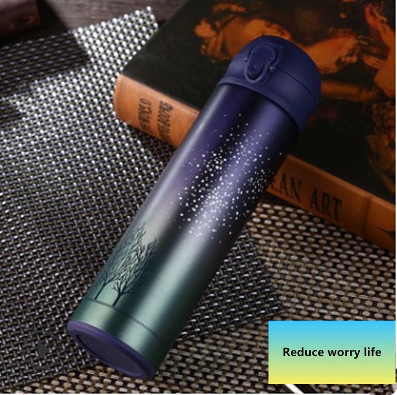 Dubbele Wand Rvs Thermosflessen 500ml Thermos Cup Koffie Thee Melk Mok Thermo Fles thermocup