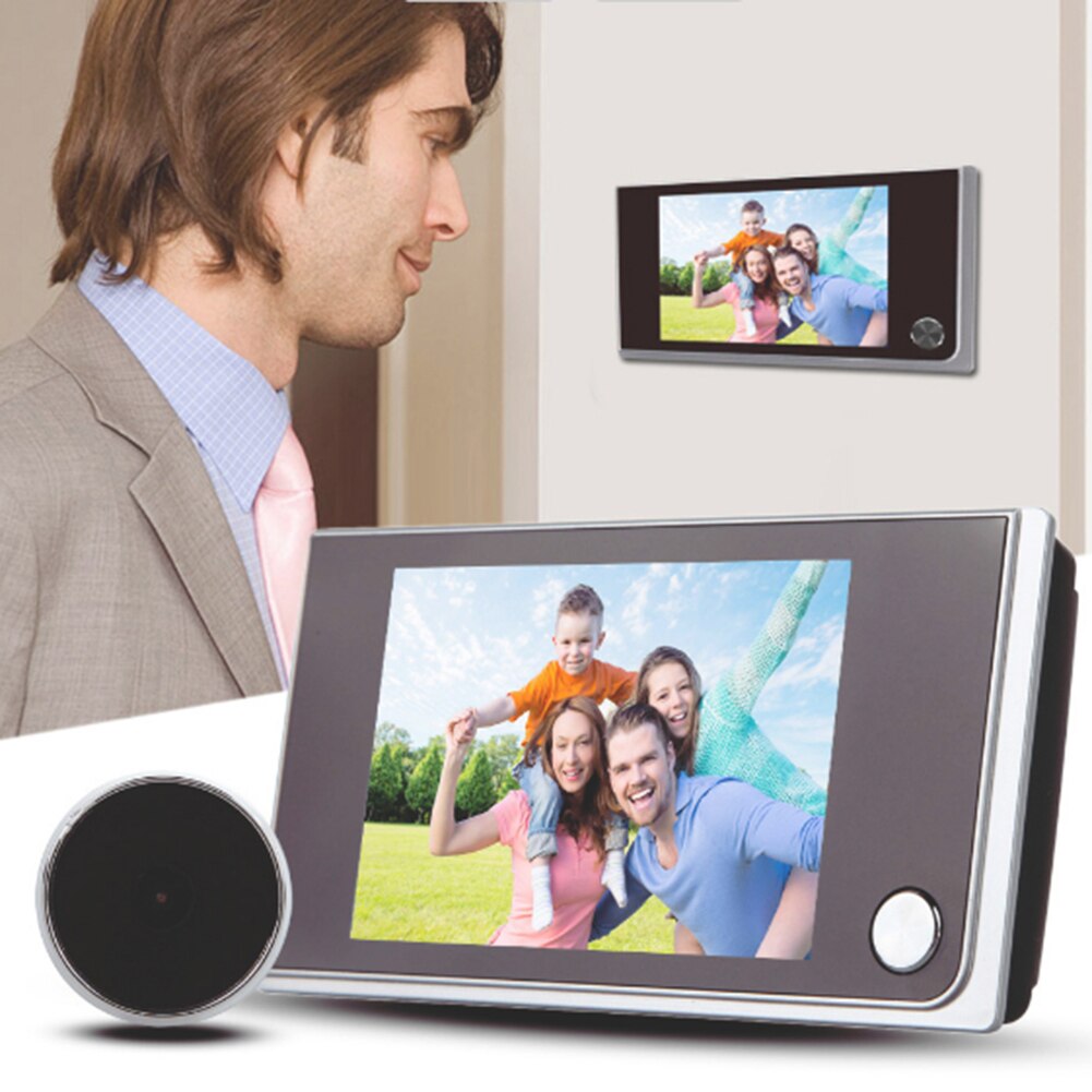 Kijkgaatje Deur Camera 3.5 Inch Kleurenscherm Met Elektronische Deurbel Led Verlichting Video Deur Kijker Video-Eye Home Security