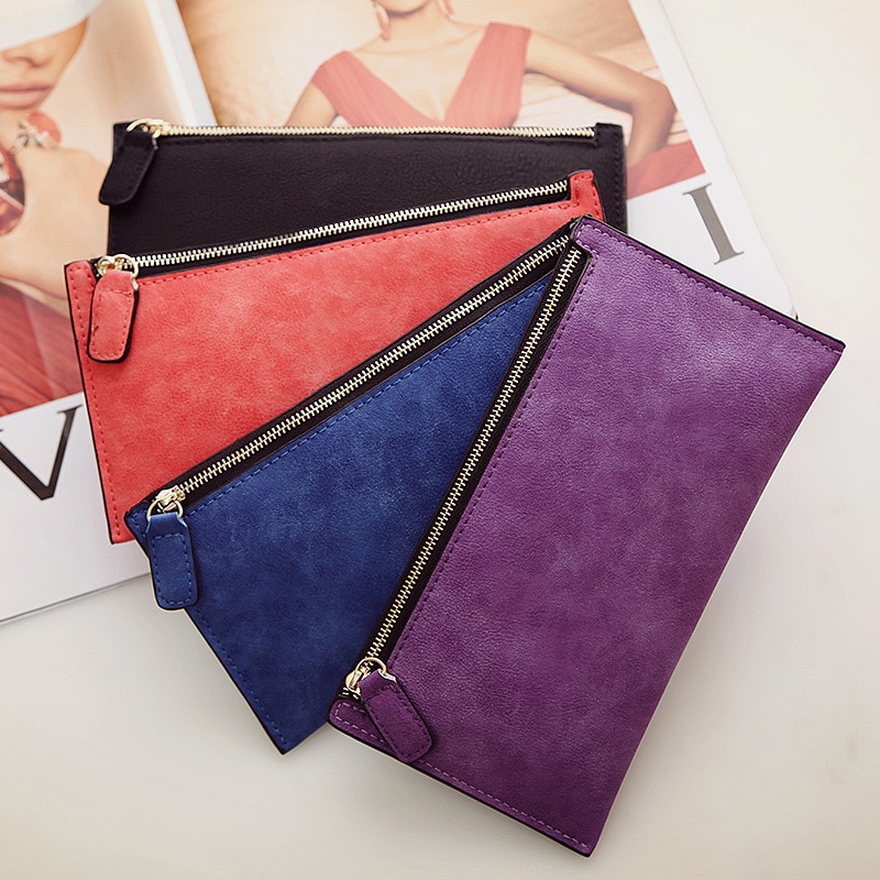 Long Women Wallets Korean Style Hasp Lady Purses Female Evening Clutch Bags Long Wallet