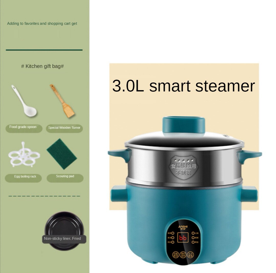 Olla eléctrica para Cocina eléctrica, olla eléctrica de una pieza para asar, para dormitorio de estudiantes: intelligent style 2 / AU