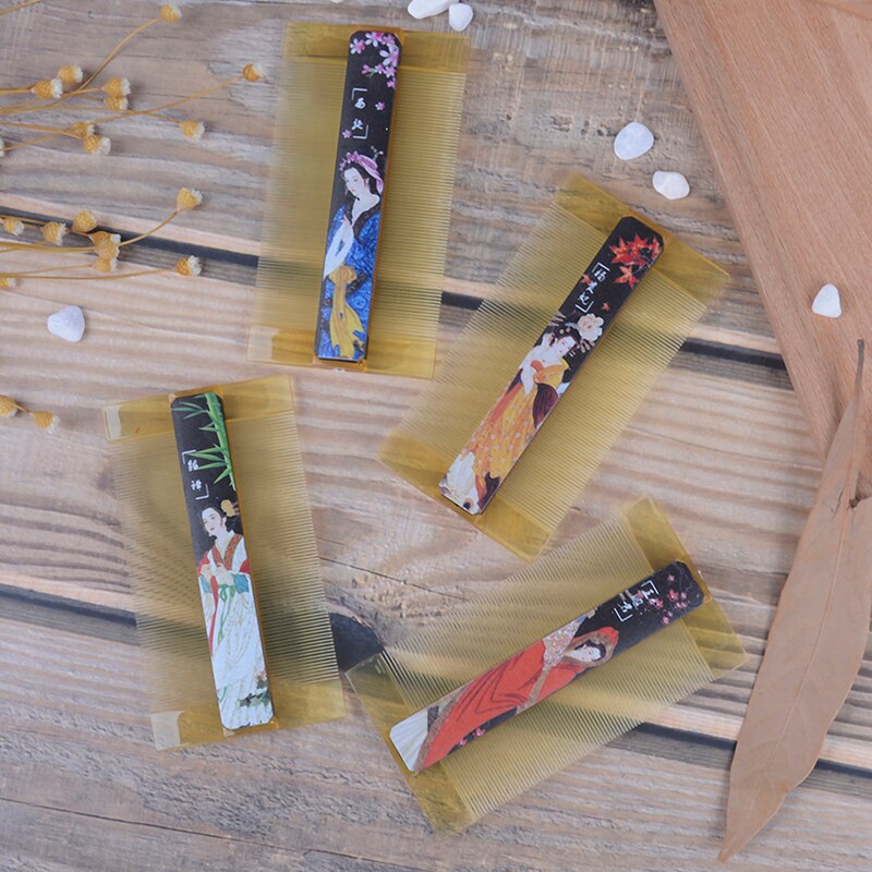 Peine de Piojos de doble cara, peine de resina dentada densa anticaspa, peine de peluquería, accesorios para el cuidado del cabello, herramienta para piojos