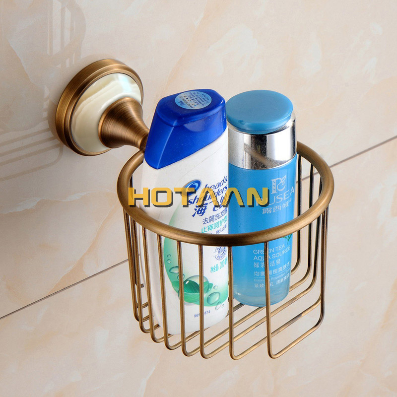 Antique Brushed Solid Brass Bathroom Accessories Sets European jade base Bathroom Hardware Sets Retro Bathroom Products: Light Grey