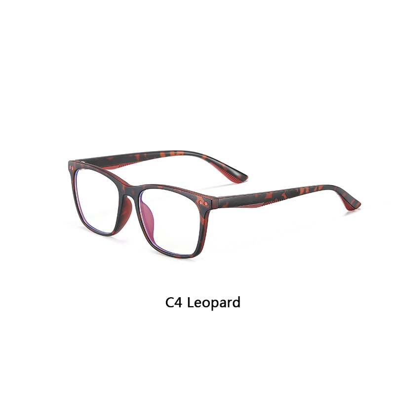 Aimisuv blått lys briller låve gutt jenter firkantet blokkerende datamaskin klare gjennomsiktige briller optisk  tr90 ramme  uv400: C4