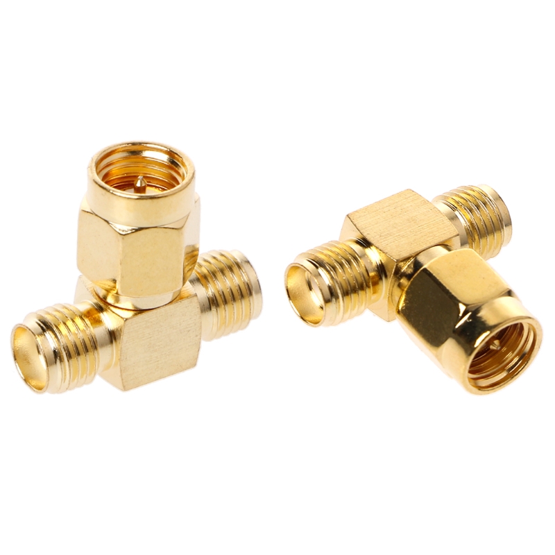 10PCS 3 Way Splitter SMA Male to Two SMA Female Triple for T RF Adapter