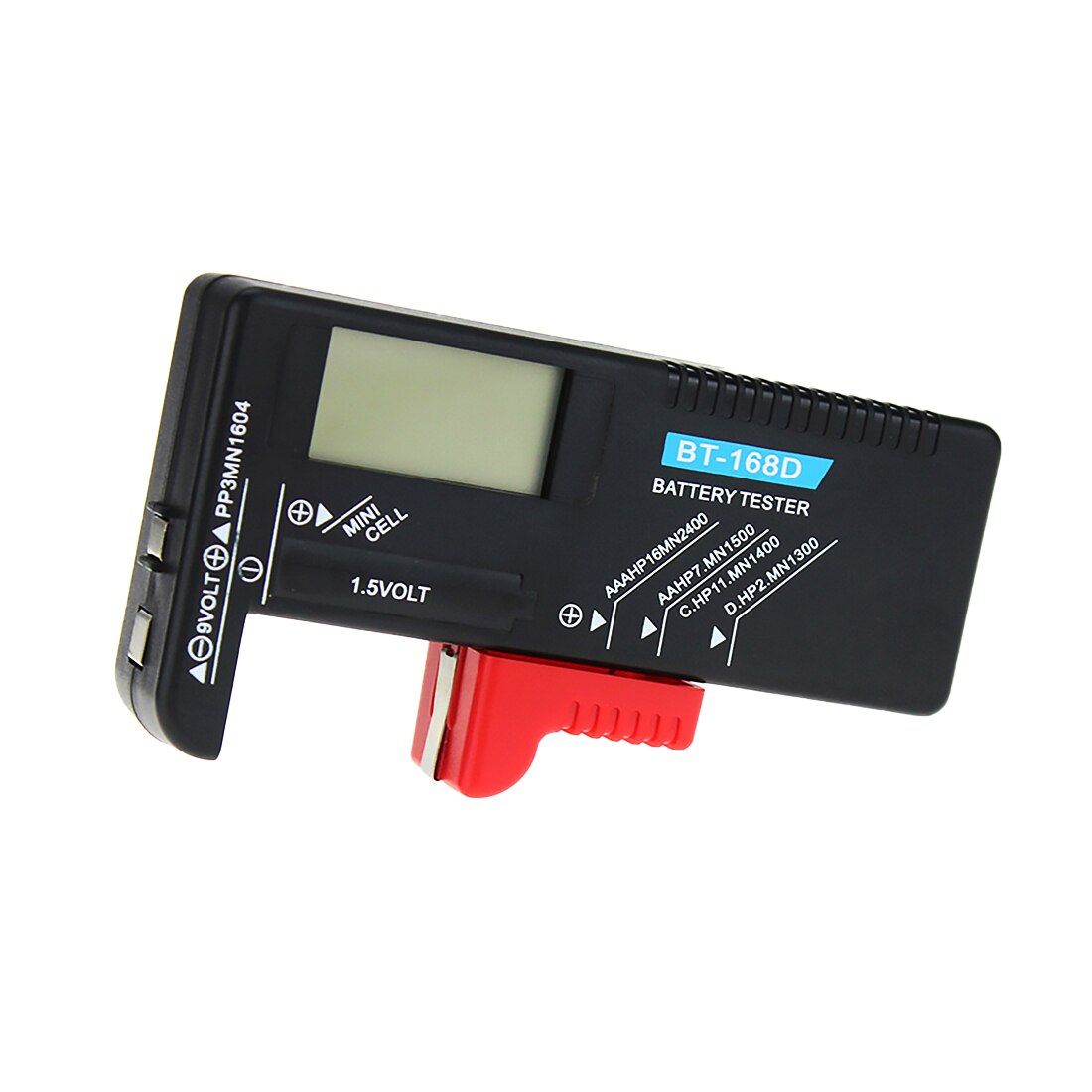 Digital batteritester voltkontroller for 9v 1.5v knappceller universal oppladbar aaa aa cd batteritestenhet spenning