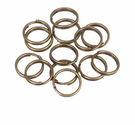 200pcs/lot 4 5 6 8 10 12mm Double Loops Open Jump Rings Split Ring Connectors for DIY Jewelry Making Finding Craft Accessory: Antique Bronze / 5mm