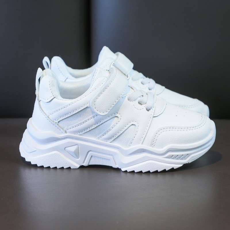 Baskets d&#39;automne blanches à plateforme pour enfants, chaussures de Sport légères et douces à la pour garçons et filles, taille 26-37