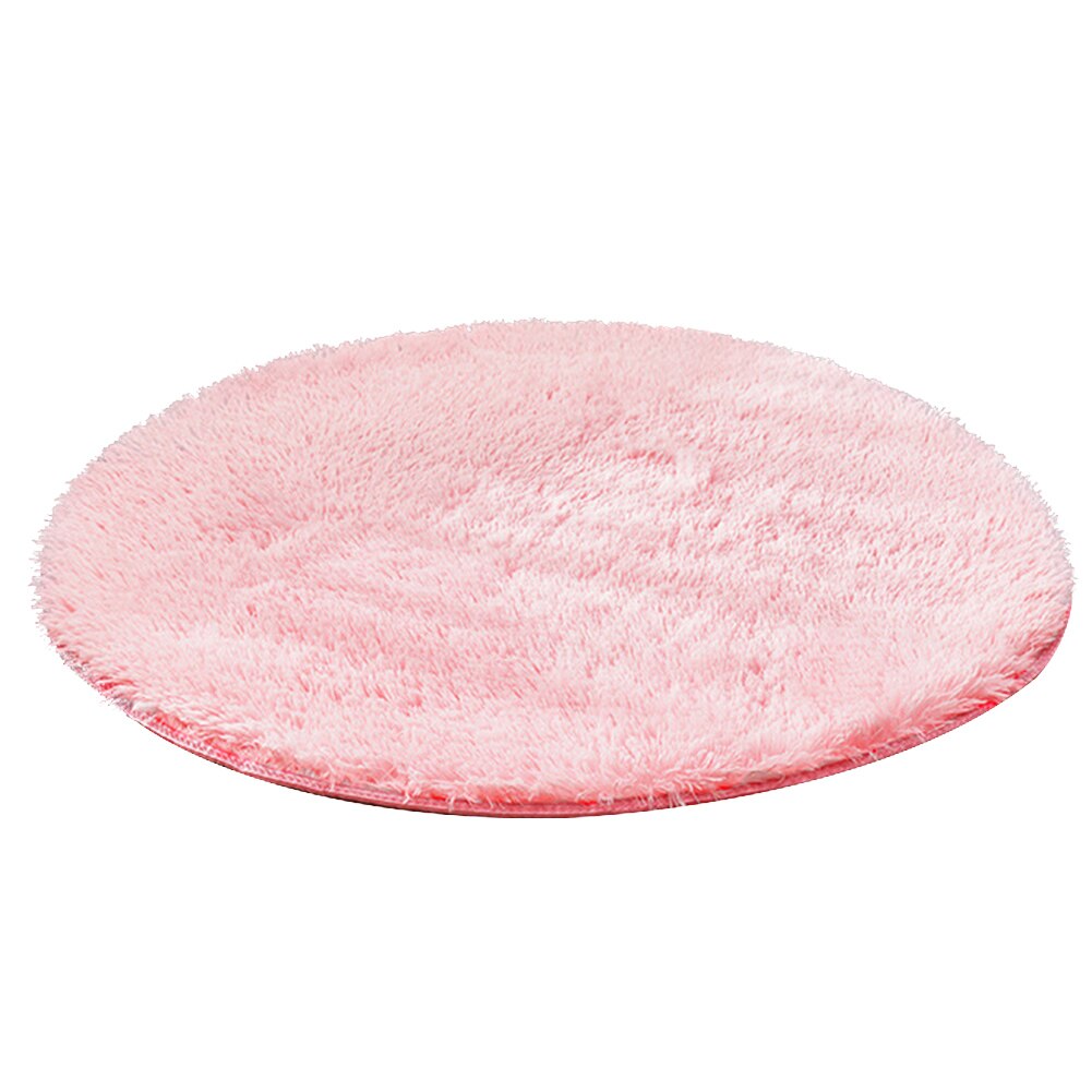 Super Soft Round Carpet Mat Fluffy Rugs Anti-Skid Shaggy Area Rugs Livingroom Bedroom Carpets Home: PK