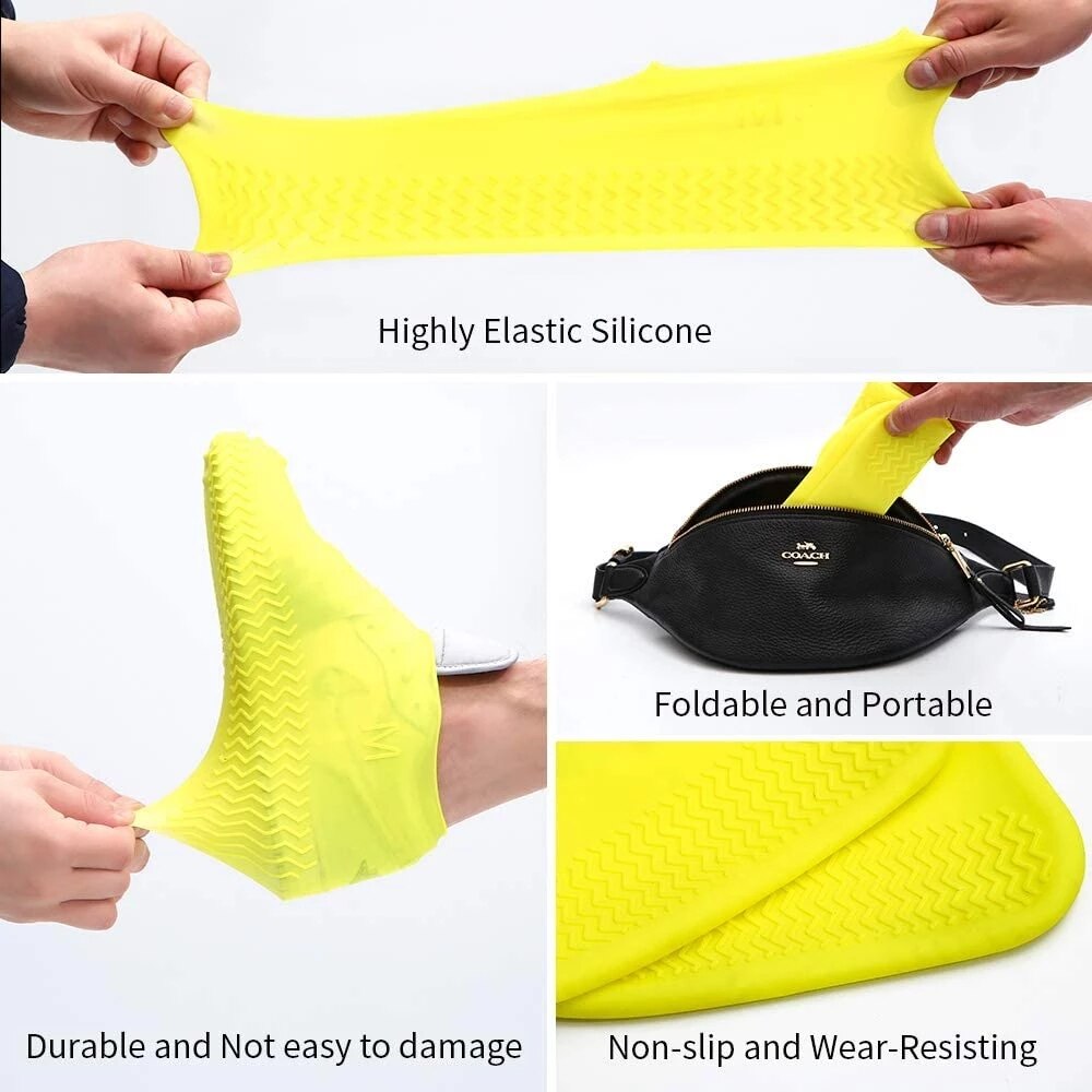 1 Paar Herbruikbare Latex Waterdichte Regen Schoenen Covers Anti-Slip Rubber Rain Boot Overschoenen S/M/L schoenen Accessoires Schoenen Cover