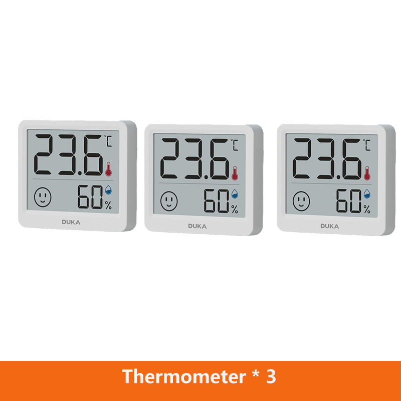 Xiaomi DUKA Atuman 2,5-calowy LCD Elektroniczny cyfrowy miernik temperatury i wilgotności Termometr wewnętrzny Higrometr Czujnik pogody Zegar: Pomarańczowy