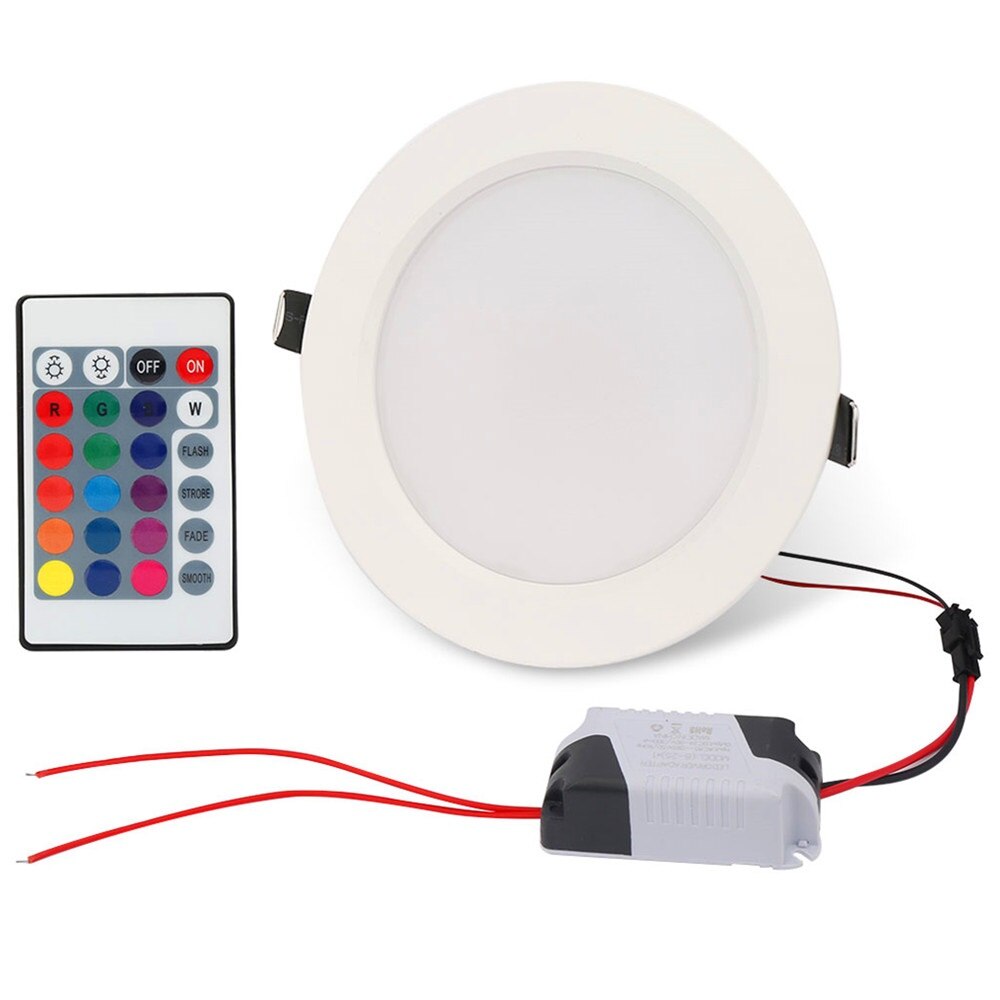 Rgb pendel taklampe led panel lys fargerik rgb led lys spotlight + ir fjernkontroll for belysning dekor