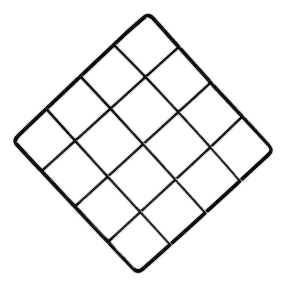 Art Display Mesh Storage Shelf Organizer Postcards DIY Rack Holder Modern Home Wall Decoration Iron Grid Decor Wall Black: Black 20x20