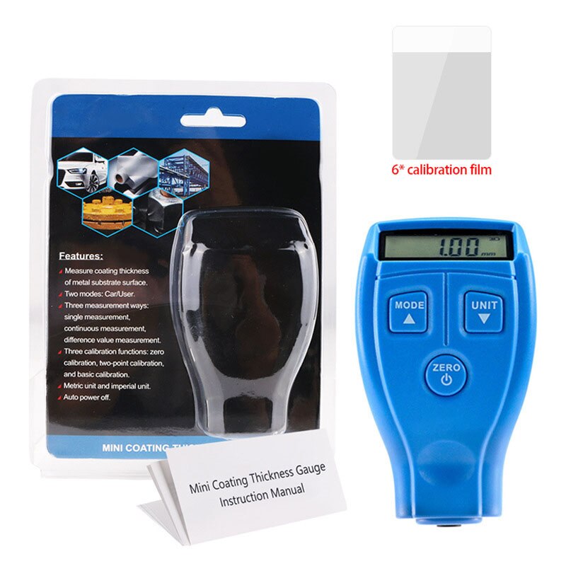 Digital Backlight LCD Film Thickness Meter Car Paint Thickness Tester Coating Thickness Gauge GM200 Thickness Measurement