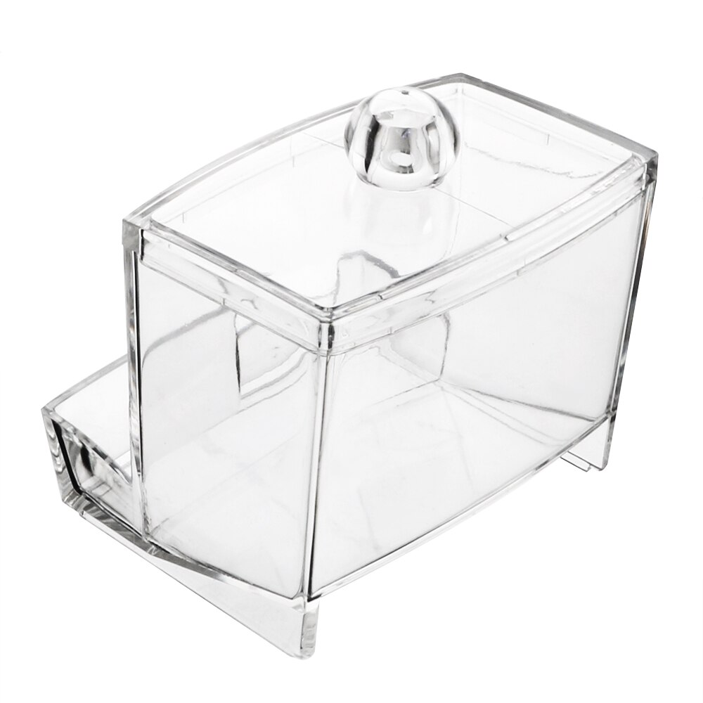 Desktop Storage Boxes Crystal Acrylic Cotton Swabs Storage Box For Cosmetics Sample Lipstick Cotton Pads Transparent