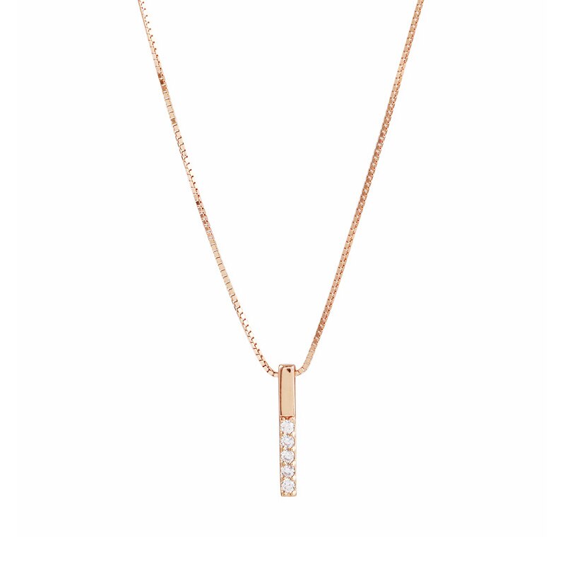 Anenjery Dubbellaags U-Vormige Thai Zilveren Ketting 925 Sterling Zilveren Korte Sleutelbeen Ketting Charme Ketting Voor Vrouwen S-N530: Rose Gold