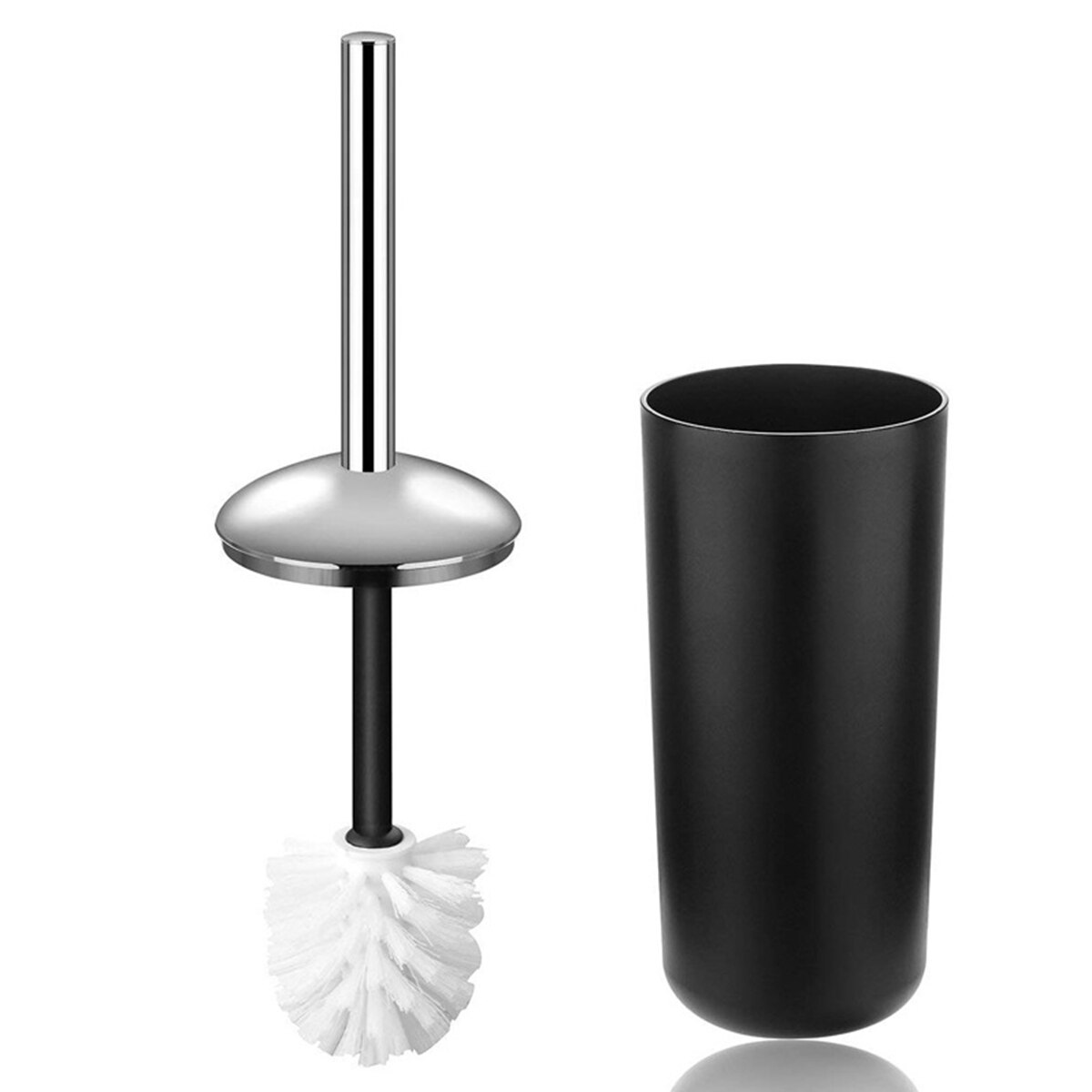 6Pcs Bathroom Accessories Set Toothbrush Holder Cup Soap Dispenser Dish Toilet Brush Trash Can Plastic Tumbler Cup Washroom Tool: brush