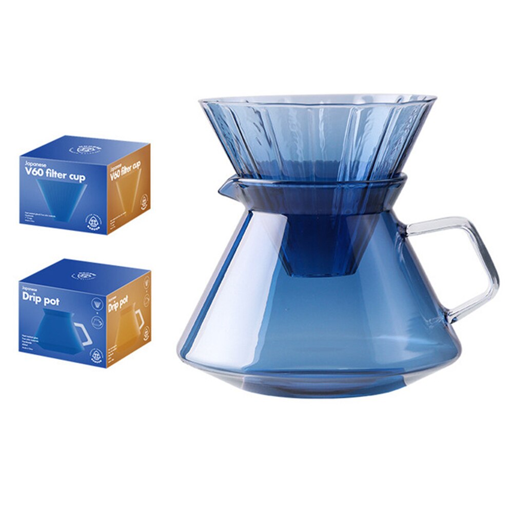 Taza de filtro de café para elaboración de cerveza, vaso de vidrio para cafetera con soporte V60, goteador de café, accesorios, novedad: B
