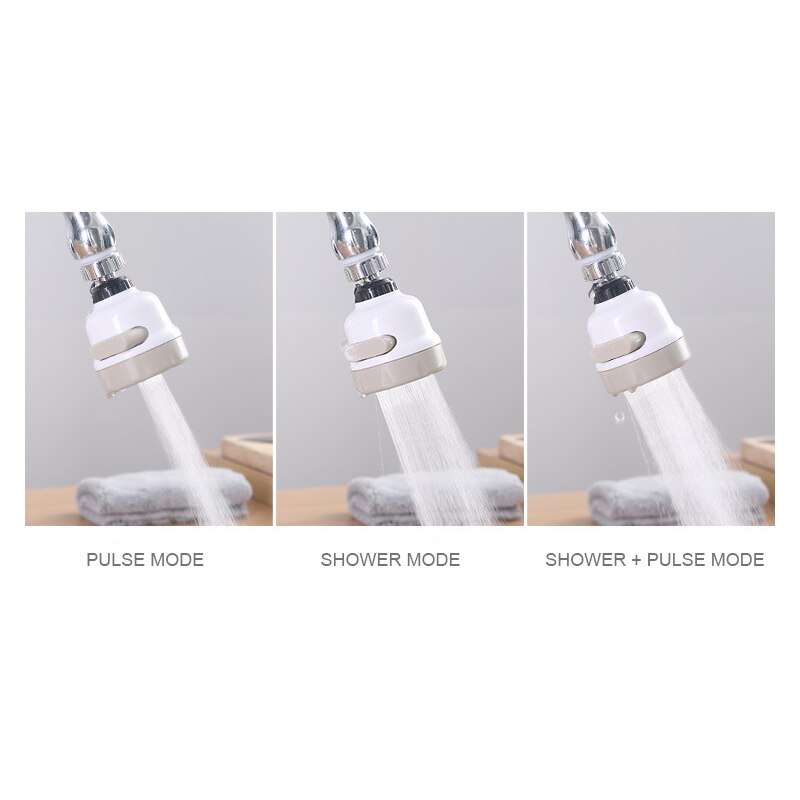 3 Modes Faucet Aerator Moveable Flexible Tap Head Shower Diffuser Rotatable Nozzle Adjustable Booster Faucet Kitchen Accessories