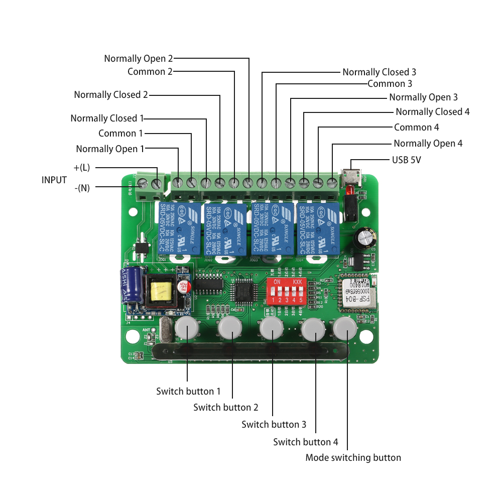thumbnail image 2 of EWelink WiFi Smart Switch Module - DC 5V-48V, App Control, Works With Alexa 2 of 5