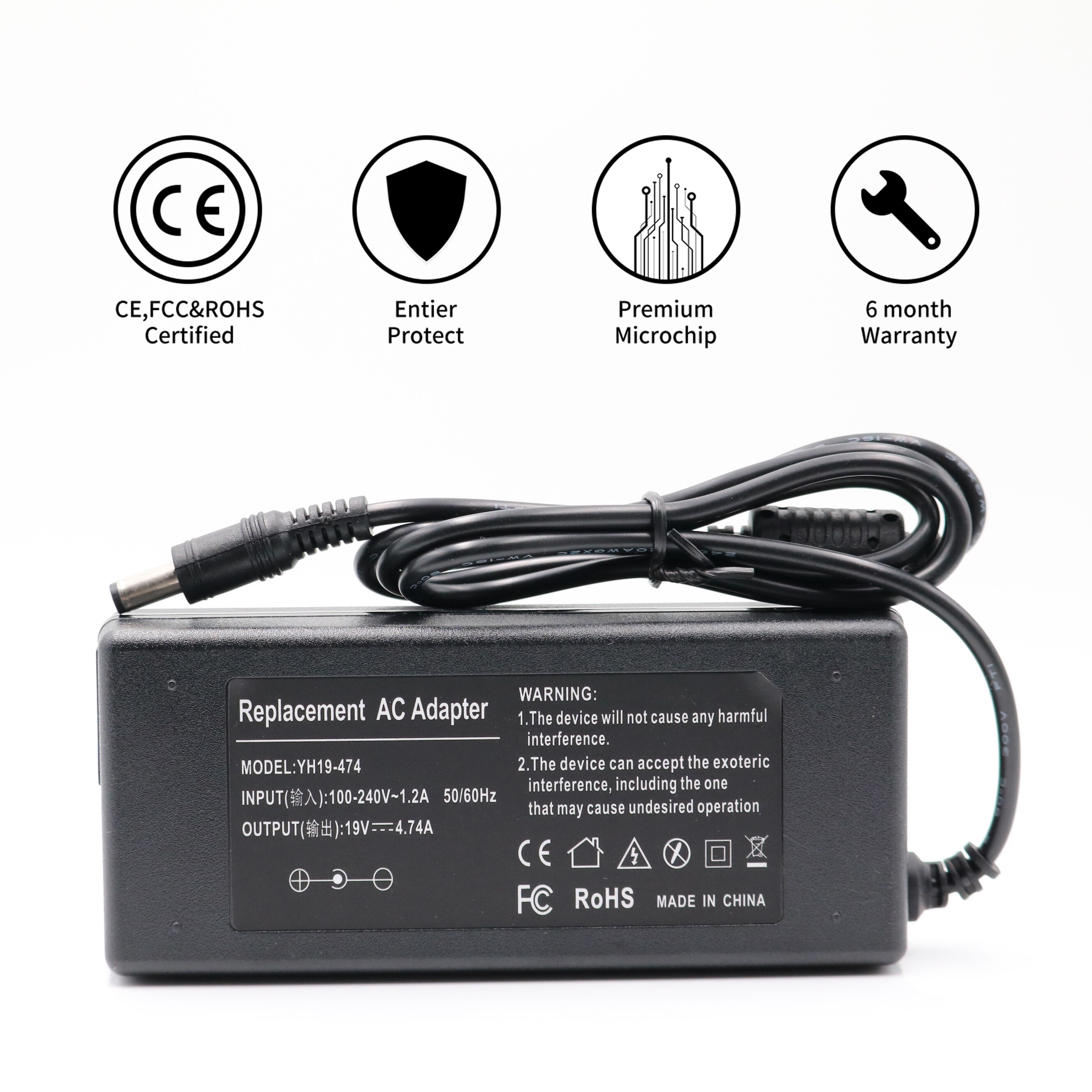 19V 4.74A 5.5*2.5Mm 90W Ac Power Adapter Voeding Laptop Charger Voor Asus A8 F8 X81 a43s F80 F82 K40 A45 X81 M50 K52 Z99 A56