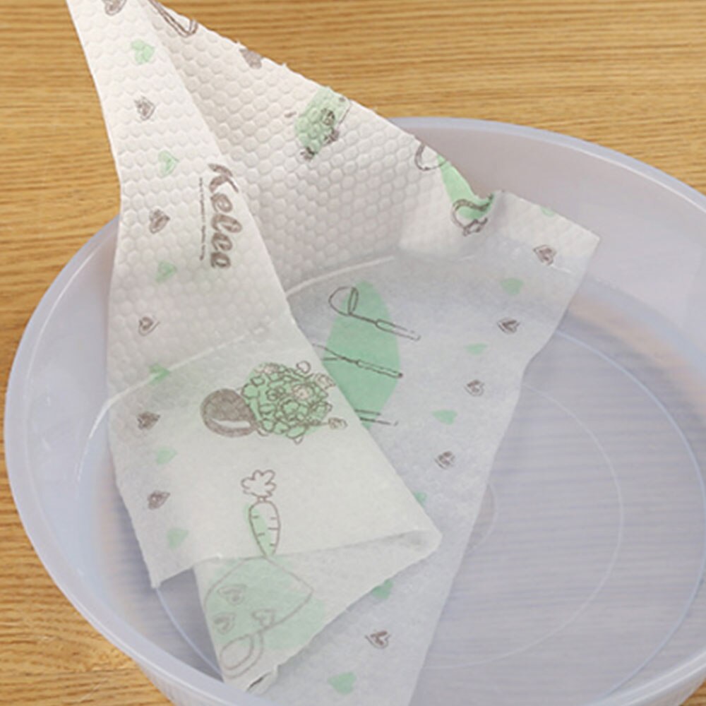 1 Roll Reusable Cleaning Cloth Kitchen Paper Dishcloth Cleaning Towel High Water Absorbency Wiping Scouring Pad