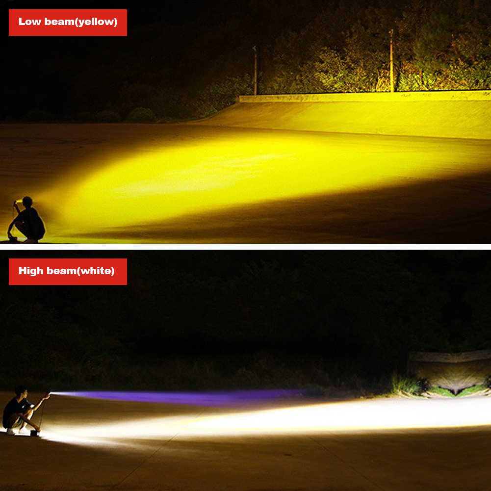 H6 BA20D Motorfiets LED Koplamp 3570 Chips Hoge Dimlicht Scooter Motor H4 HS1 Koplamp Geel Wit Mistlampen