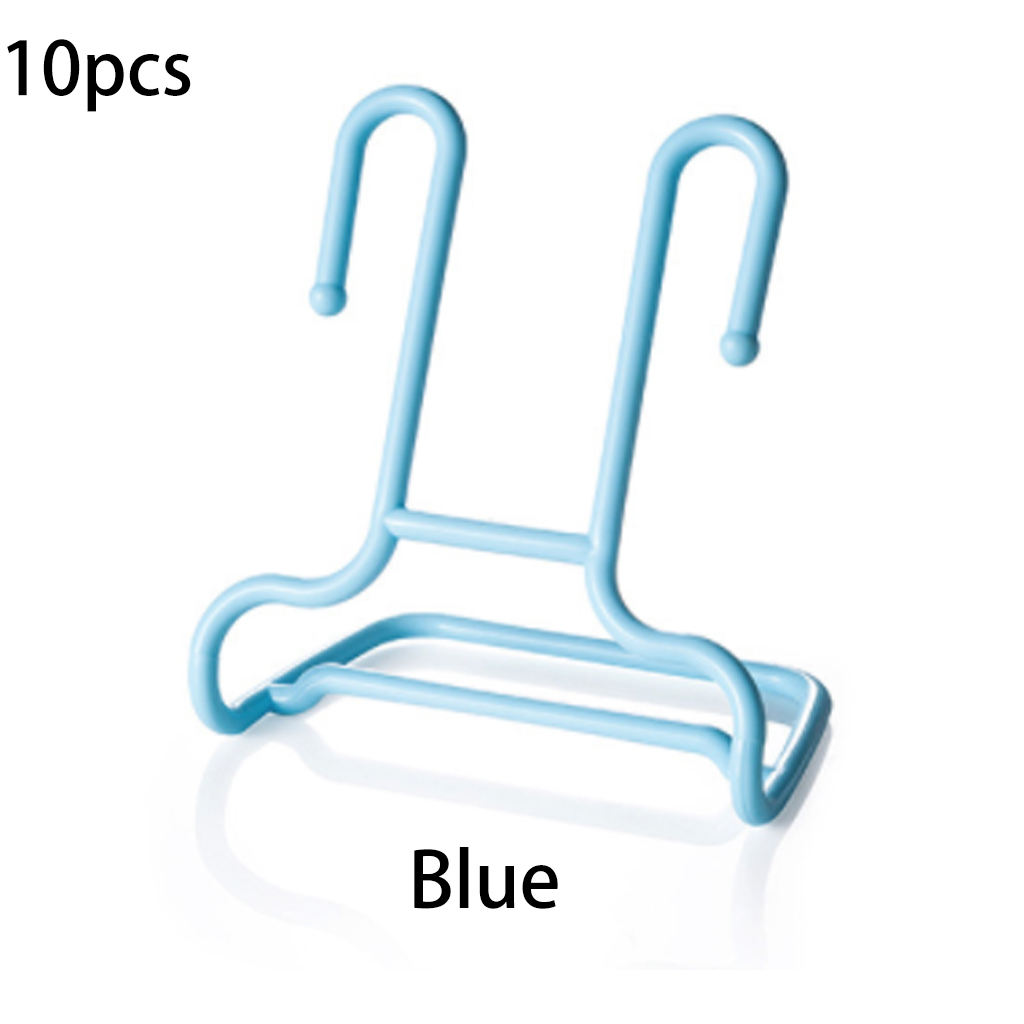 10 pz/impostato creativo multi-funzione scarpiera bambini scarpe per bambini In piedi appeso scaffale asciugatura scarpe appendiabiti cremagliera salva spazio organizzatore: blu colore