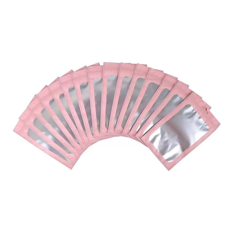 20-50 Stuks Matte Zip Lock Plastic Zak Aluminiumfolie Hologram Voedsel Pouch Kleine Waterdichte Rits Hersluitbare zakjes Geschenkverpakkingen