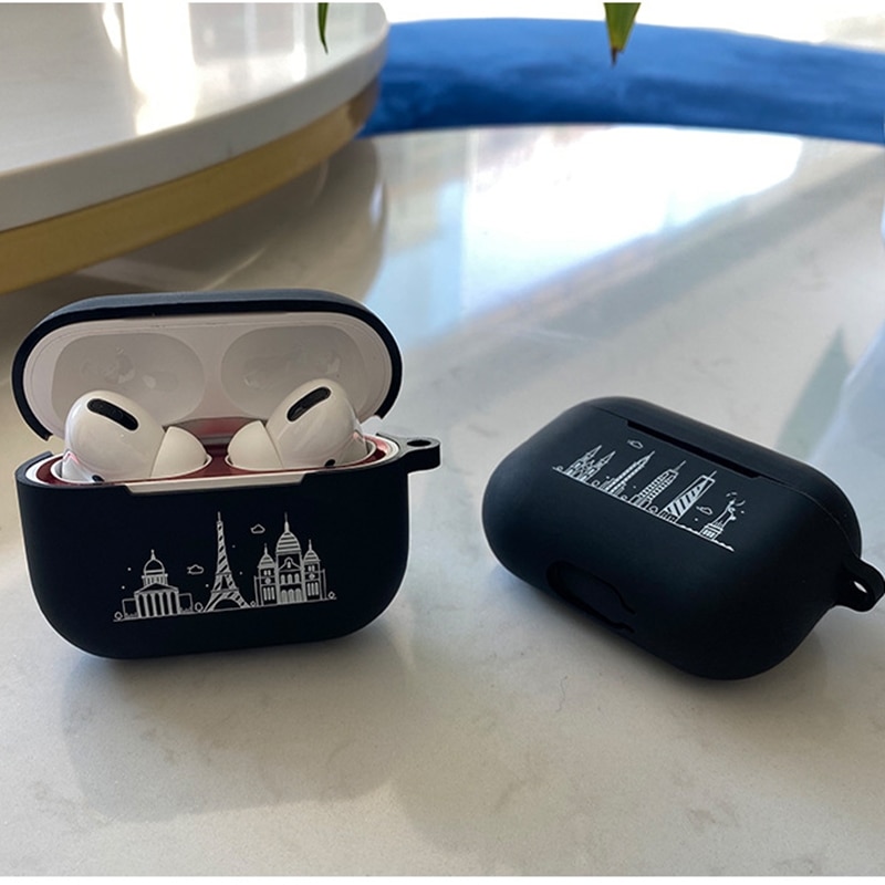 Hoesje voor airpods pro hoesje beschermhoes zachte siliconen kleurenprint patroon anti-verlies apple airpod hoesje hoesje headset hoesjes