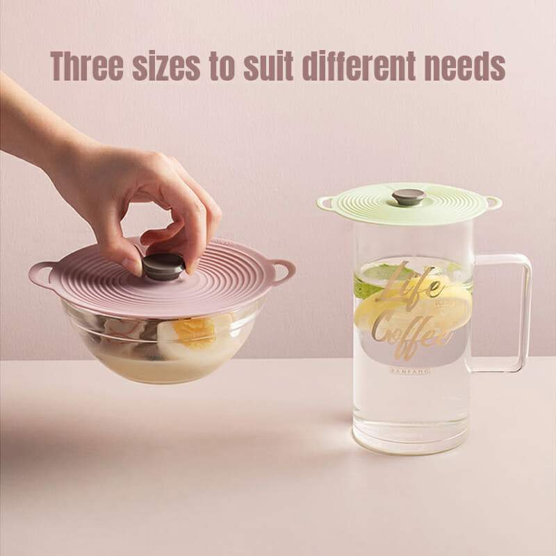 Silicone Fresh-keeping Cover Containers Seal Preservation Lids Leak-proof Dust-proof Tableware Cover Kitchen Pot Bottle Covers