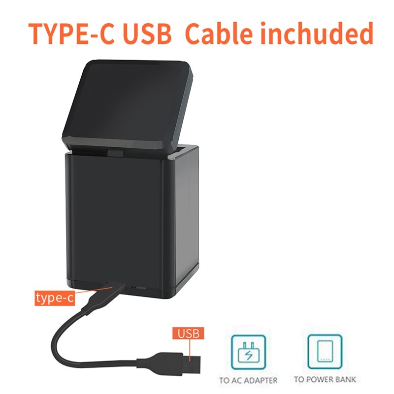 Cargador inteligente con puerto de batería 3 en 1, caja de carga USB para batería de Dron DJI Tello